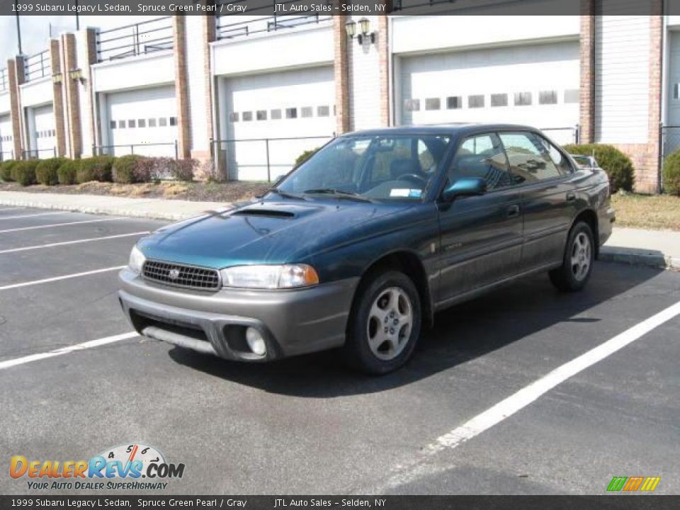 1999 Subaru Legacy L Sedan Spruce Green Pearl / Gray Photo #1