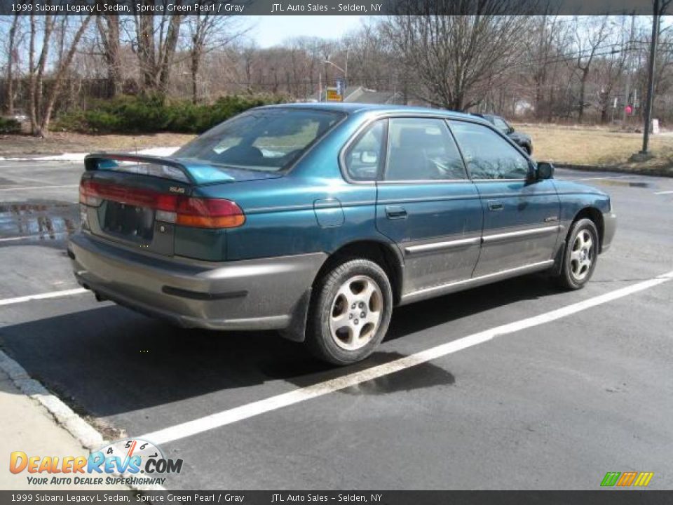 1999 Subaru Legacy L Sedan Spruce Green Pearl / Gray Photo #3