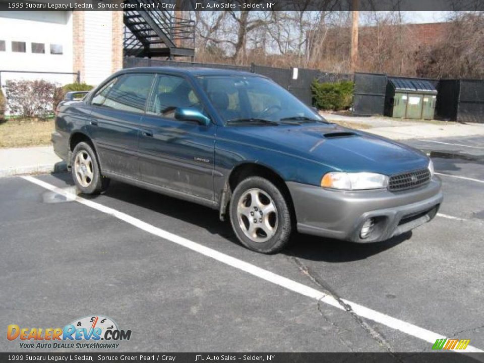 1999 Subaru Legacy L Sedan Spruce Green Pearl / Gray Photo #4