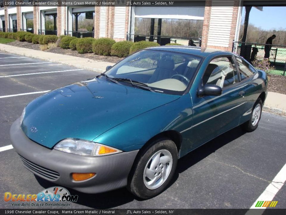 1998 Chevrolet Cavalier Coupe Manta Green Metallic / Neutral Photo #1