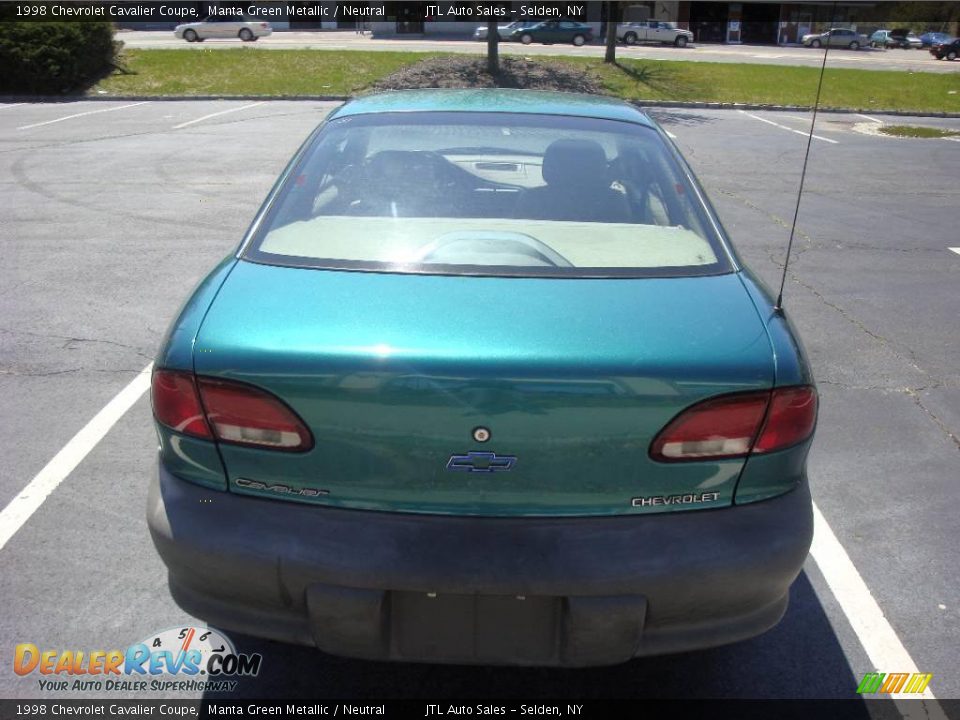 1998 Chevrolet Cavalier Coupe Manta Green Metallic / Neutral Photo #4