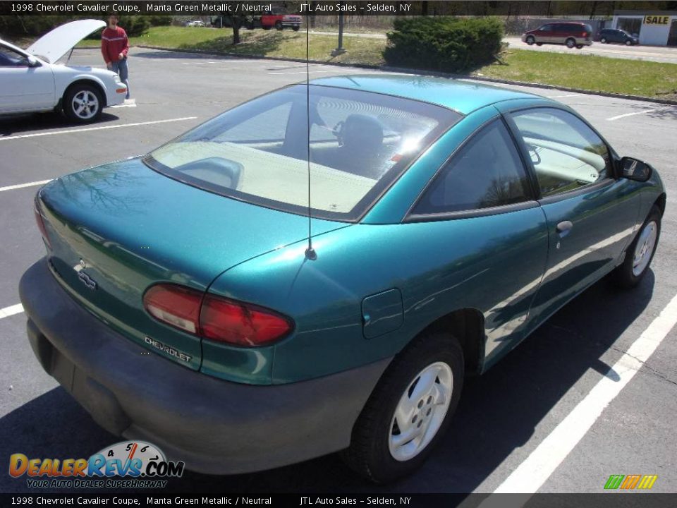 1998 Chevrolet Cavalier Coupe Manta Green Metallic / Neutral Photo #12