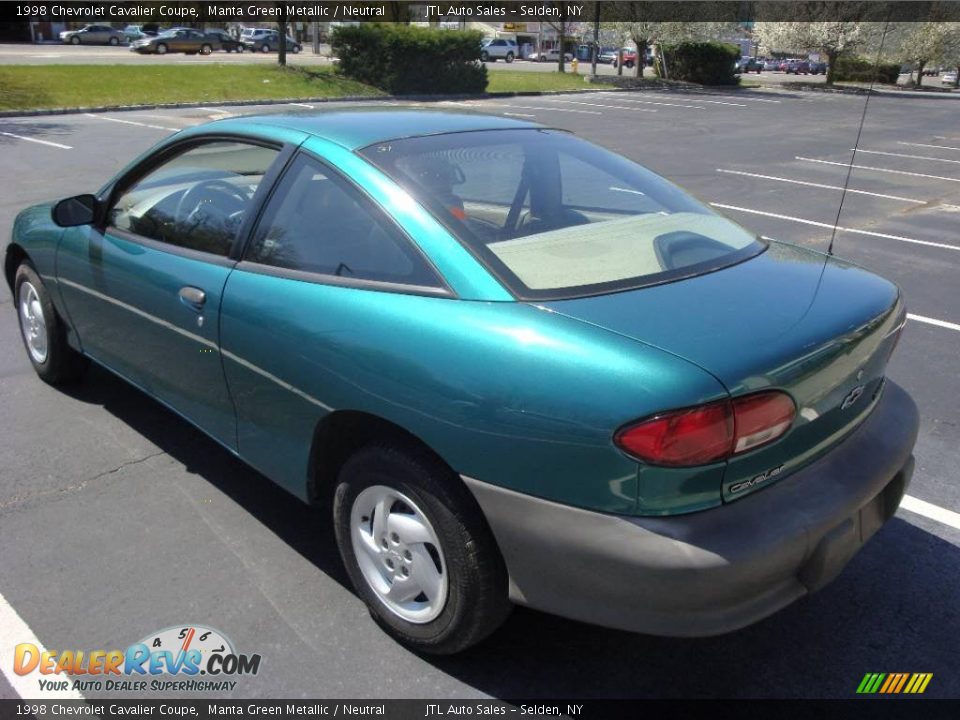 1998 Chevrolet Cavalier Coupe Manta Green Metallic / Neutral Photo #13