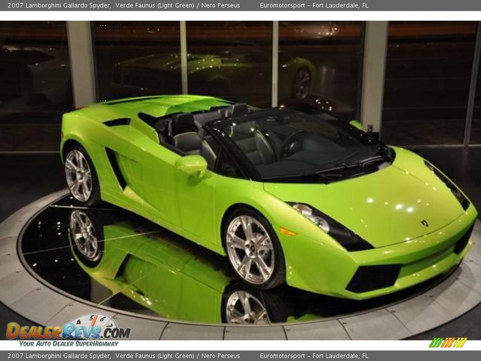 2007 Lamborghini Gallardo Spyder Verde Faunus (Light Green) / Nero Perseus Photo #1