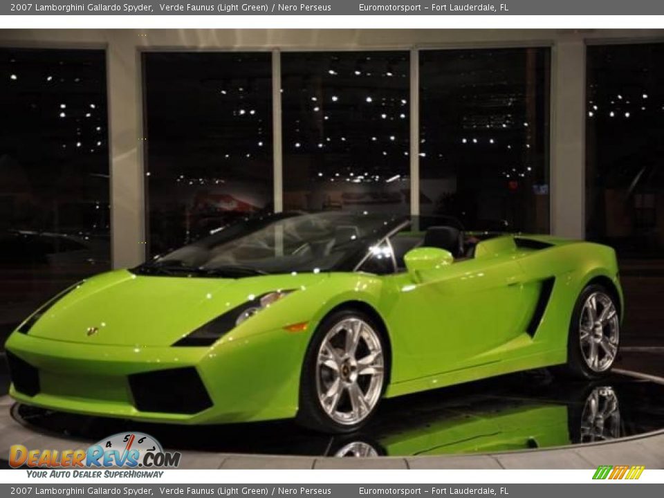 2007 Lamborghini Gallardo Spyder Verde Faunus (Light Green) / Nero Perseus Photo #3