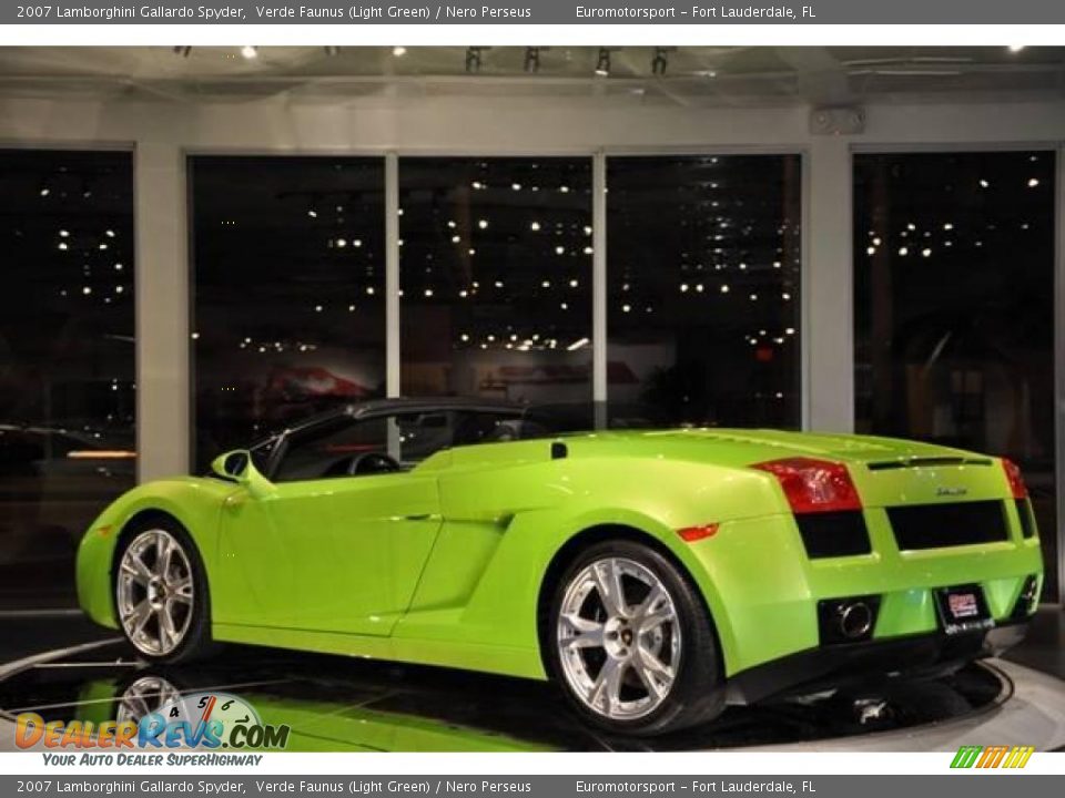 2007 Lamborghini Gallardo Spyder Verde Faunus (Light Green) / Nero Perseus Photo #21