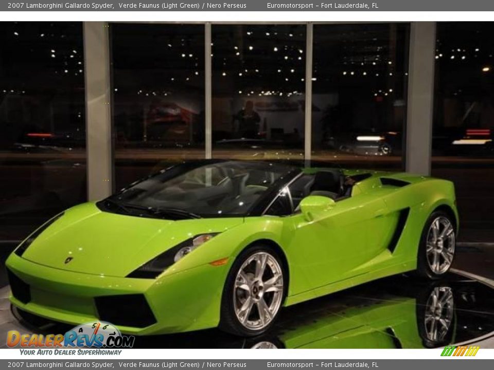 2007 Lamborghini Gallardo Spyder Verde Faunus (Light Green) / Nero Perseus Photo #30