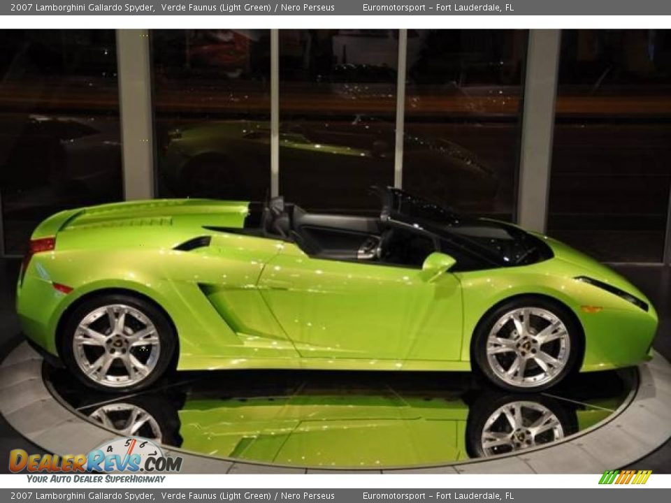 2007 Lamborghini Gallardo Spyder Verde Faunus (Light Green) / Nero Perseus Photo #34