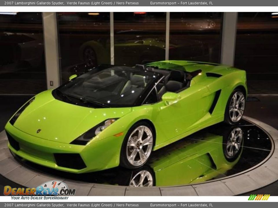 2007 Lamborghini Gallardo Spyder Verde Faunus (Light Green) / Nero Perseus Photo #39