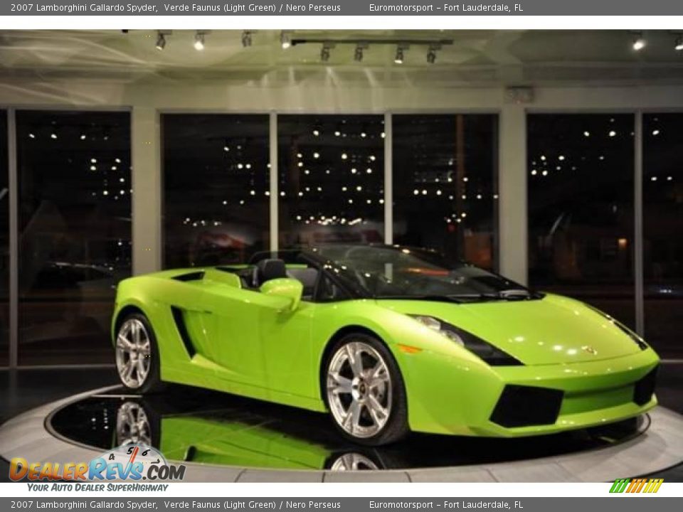 2007 Lamborghini Gallardo Spyder Verde Faunus (Light Green) / Nero Perseus Photo #40