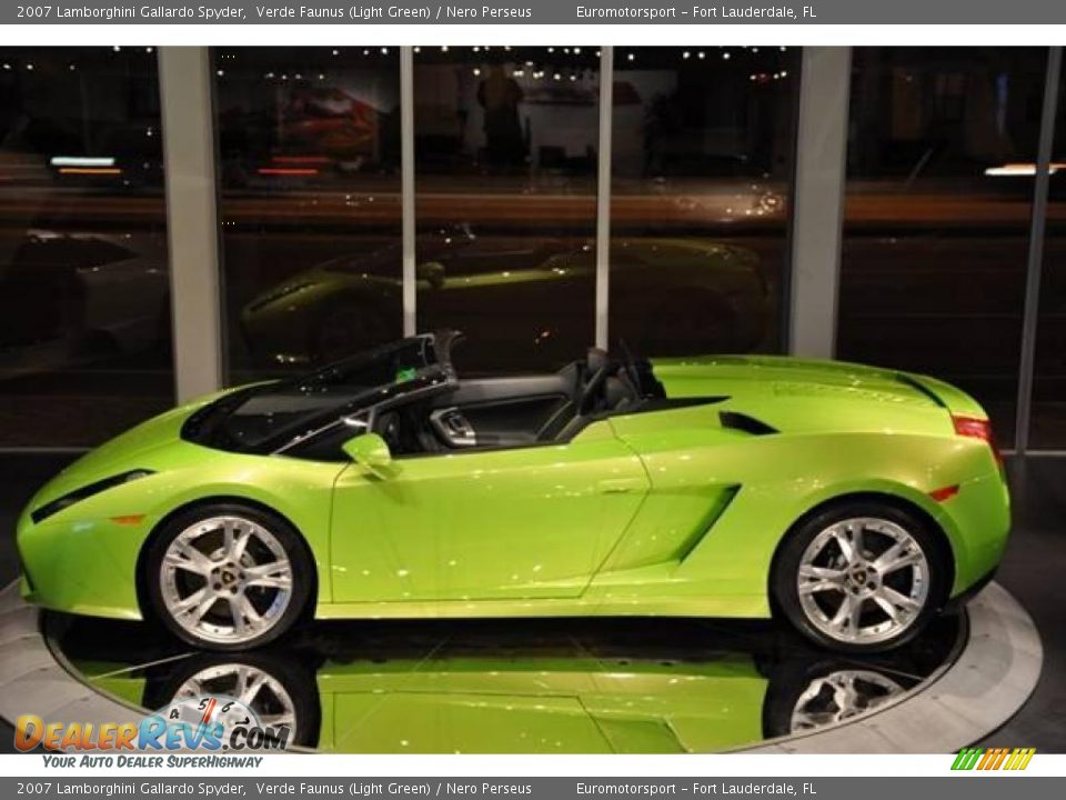 2007 Lamborghini Gallardo Spyder Verde Faunus (Light Green) / Nero Perseus Photo #43
