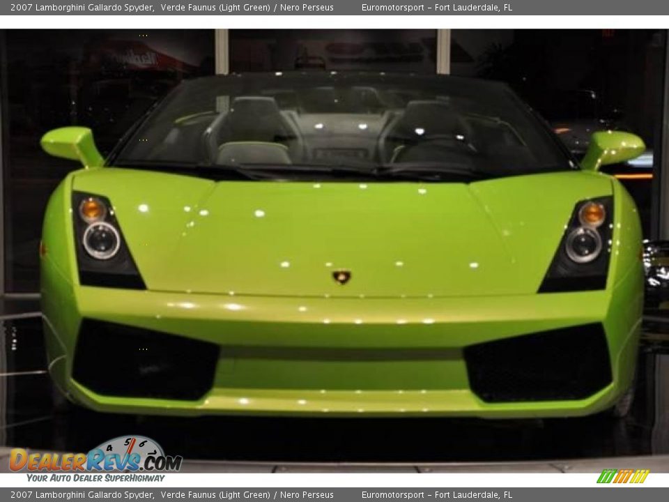 2007 Lamborghini Gallardo Spyder Verde Faunus (Light Green) / Nero Perseus Photo #44
