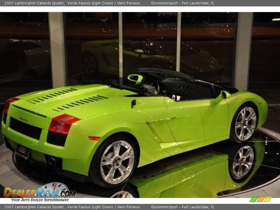 2007 Lamborghini Gallardo Spyder Verde Faunus (Light Green) / Nero Perseus Photo #49