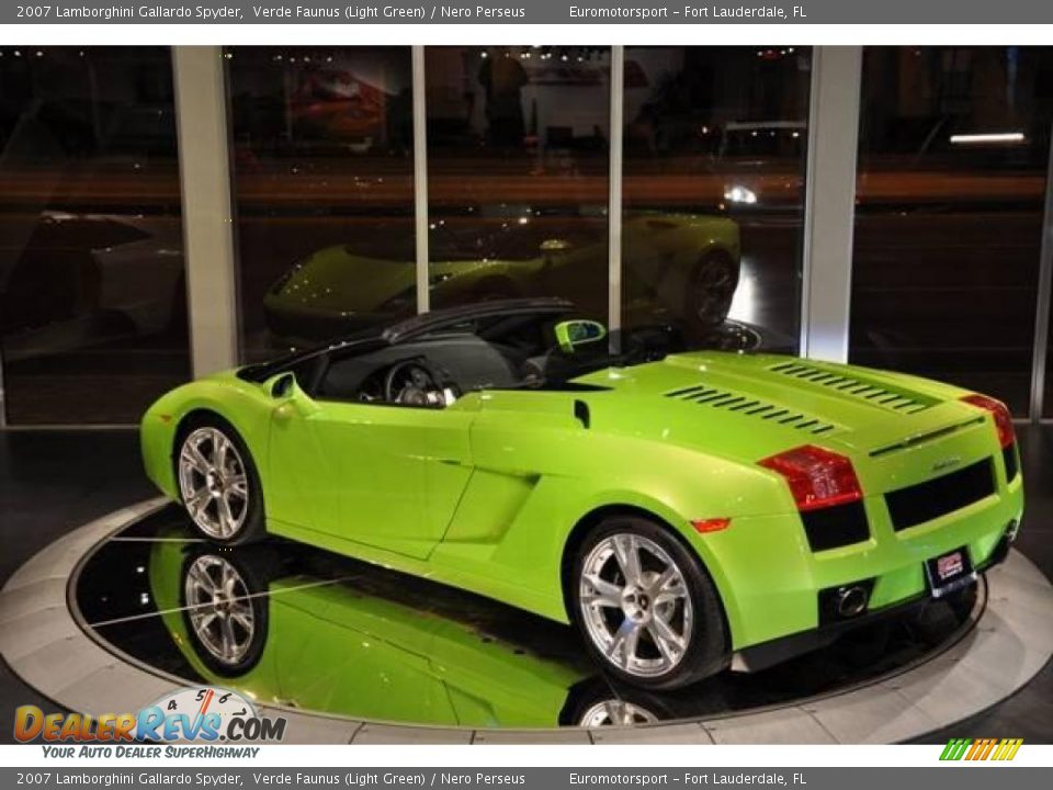 2007 Lamborghini Gallardo Spyder Verde Faunus (Light Green) / Nero Perseus Photo #51