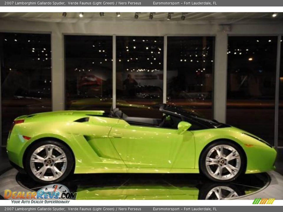 2007 Lamborghini Gallardo Spyder Verde Faunus (Light Green) / Nero Perseus Photo #52