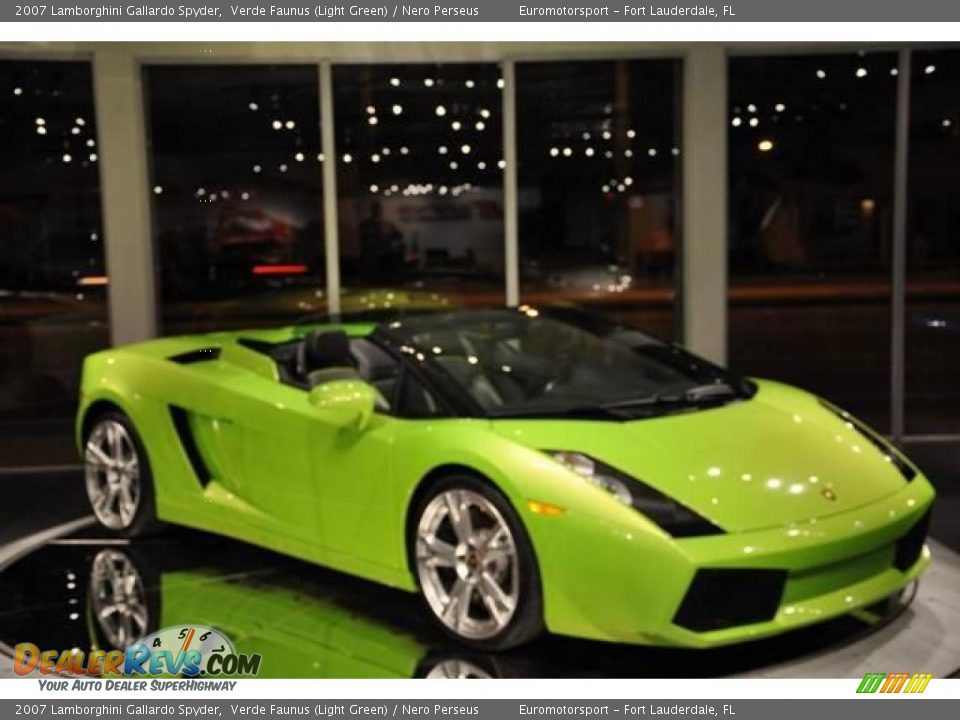 2007 Lamborghini Gallardo Spyder Verde Faunus (Light Green) / Nero Perseus Photo #64