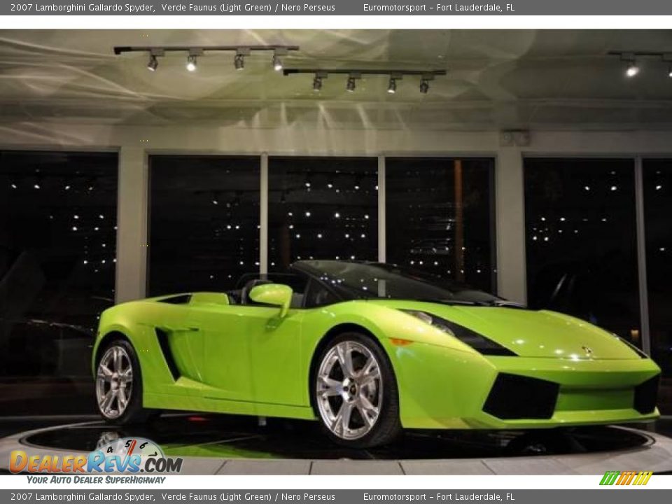 2007 Lamborghini Gallardo Spyder Verde Faunus (Light Green) / Nero Perseus Photo #67