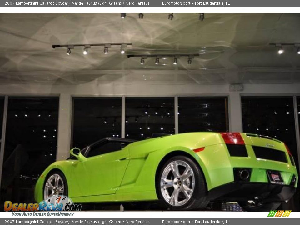 2007 Lamborghini Gallardo Spyder Verde Faunus (Light Green) / Nero Perseus Photo #70