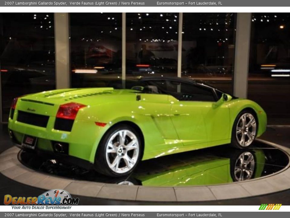 2007 Lamborghini Gallardo Spyder Verde Faunus (Light Green) / Nero Perseus Photo #71