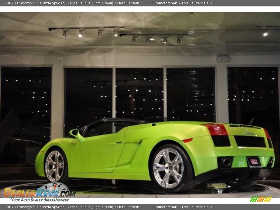 2007 Lamborghini Gallardo Spyder Verde Faunus (Light Green) / Nero Perseus Photo #74