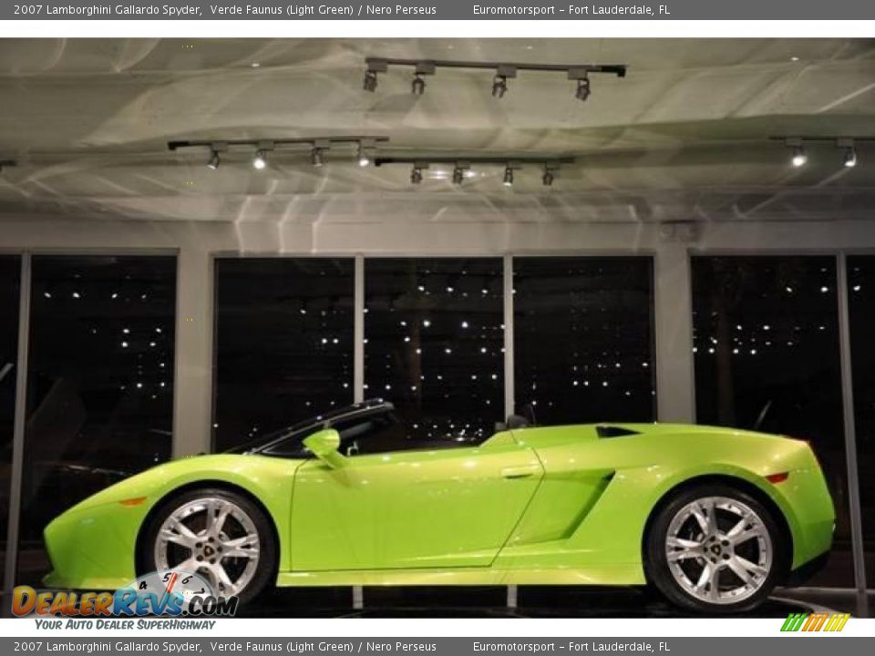 2007 Lamborghini Gallardo Spyder Verde Faunus (Light Green) / Nero Perseus Photo #77