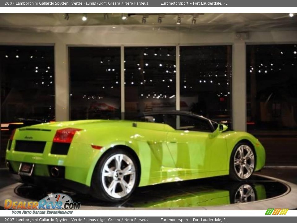 2007 Lamborghini Gallardo Spyder Verde Faunus (Light Green) / Nero Perseus Photo #79