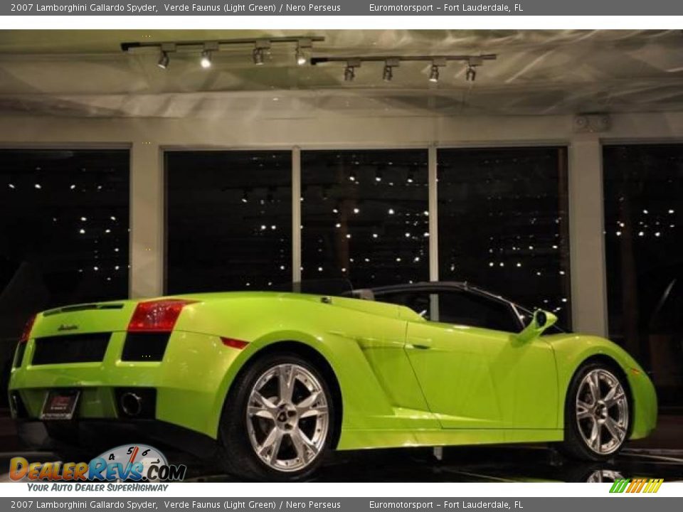 2007 Lamborghini Gallardo Spyder Verde Faunus (Light Green) / Nero Perseus Photo #80