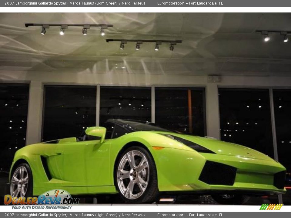 2007 Lamborghini Gallardo Spyder Verde Faunus (Light Green) / Nero Perseus Photo #83