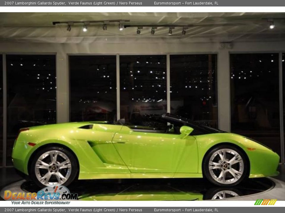 2007 Lamborghini Gallardo Spyder Verde Faunus (Light Green) / Nero Perseus Photo #84