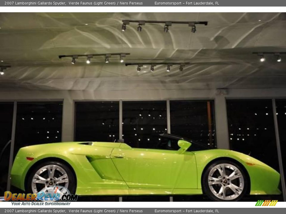 2007 Lamborghini Gallardo Spyder Verde Faunus (Light Green) / Nero Perseus Photo #86