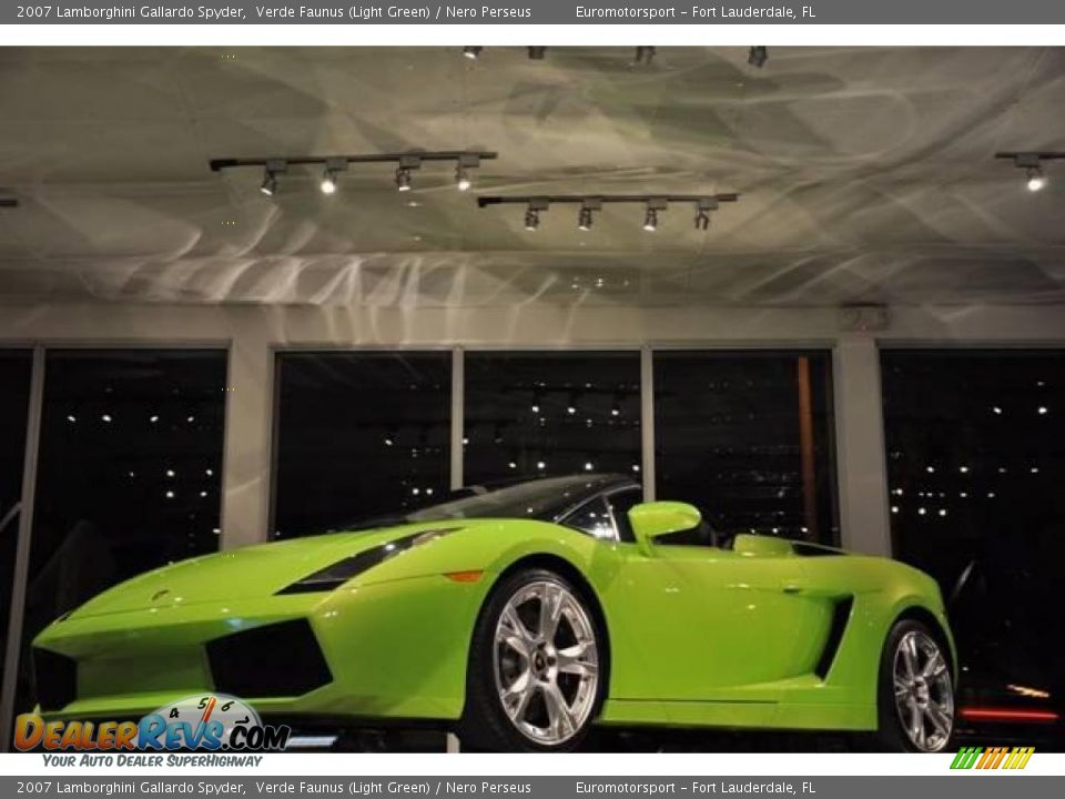 2007 Lamborghini Gallardo Spyder Verde Faunus (Light Green) / Nero Perseus Photo #90