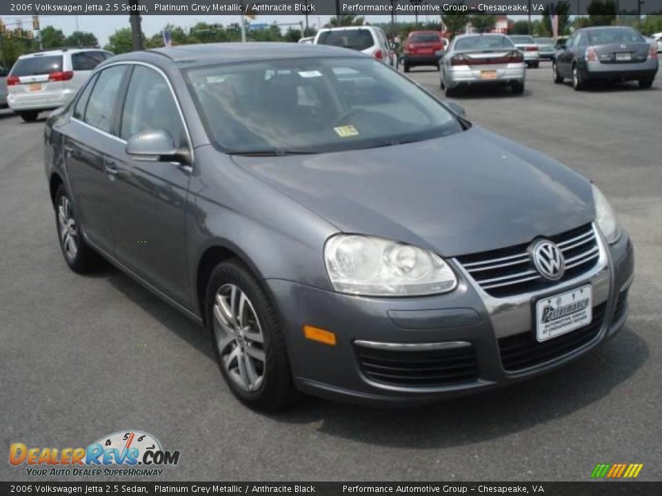 2006 Volkswagen Jetta 2.5 Sedan Platinum Grey Metallic / Anthracite Black Photo #7