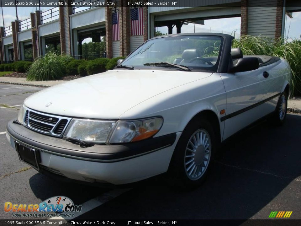 1995 Saab 900 SE V6 Convertible Cirrus White / Dark Gray Photo #1