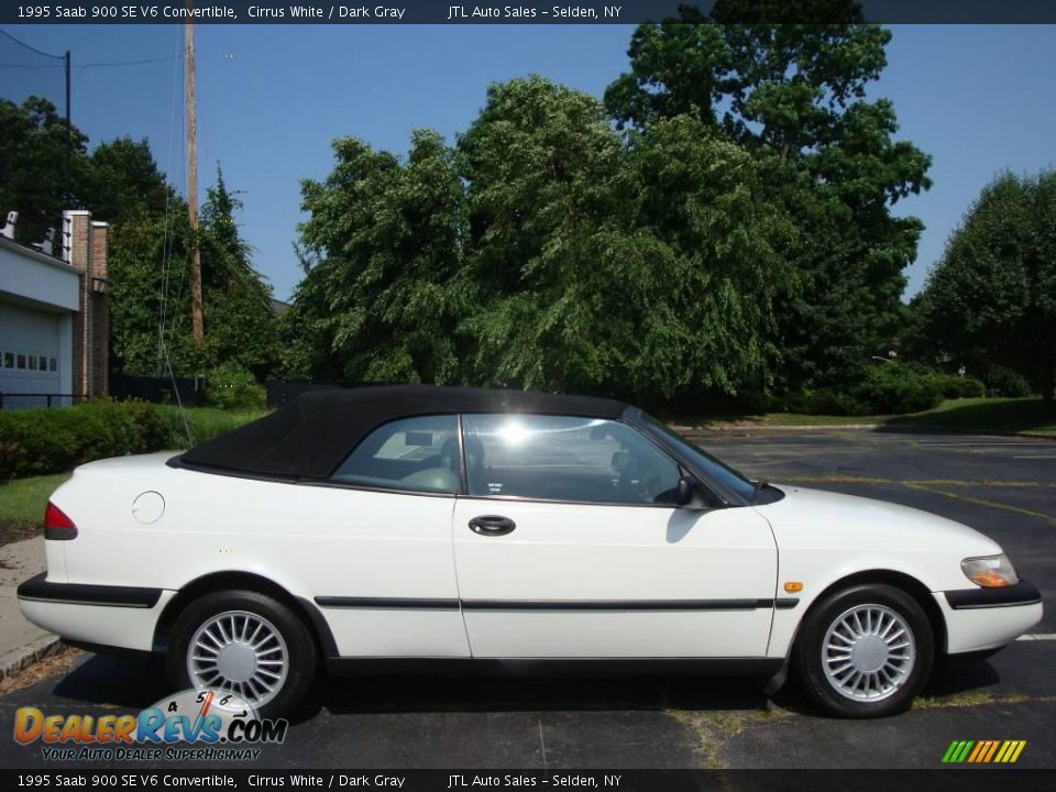 1995 Saab 900 SE V6 Convertible Cirrus White / Dark Gray Photo #4