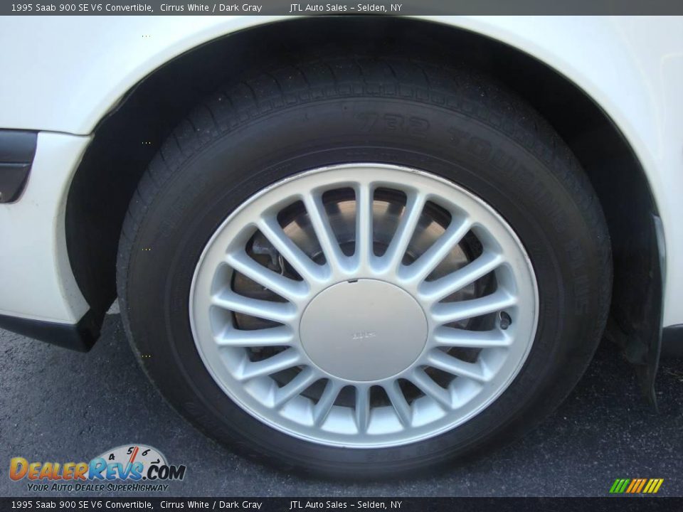 1995 Saab 900 SE V6 Convertible Cirrus White / Dark Gray Photo #8