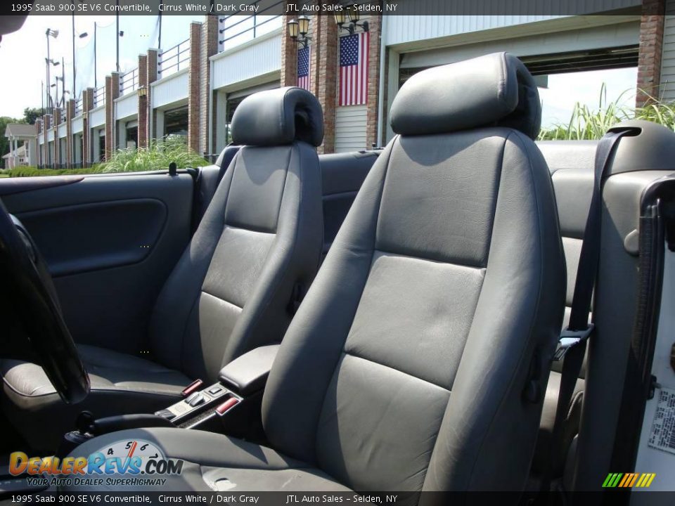 1995 Saab 900 SE V6 Convertible Cirrus White / Dark Gray Photo #10