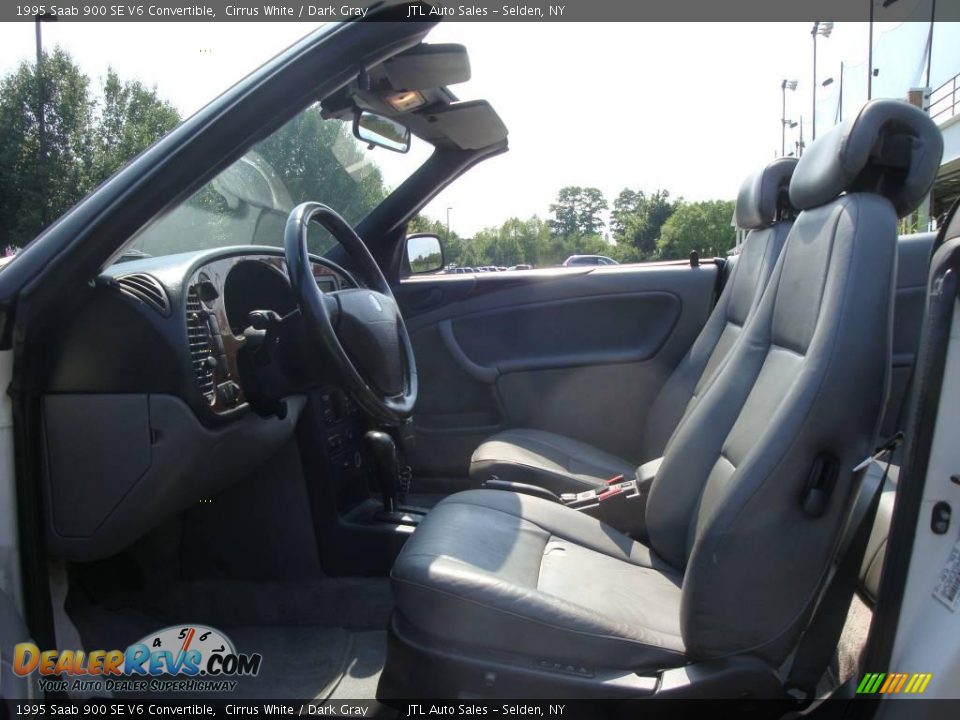 1995 Saab 900 SE V6 Convertible Cirrus White / Dark Gray Photo #11