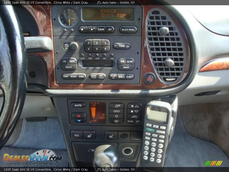 1995 Saab 900 SE V6 Convertible Cirrus White / Dark Gray Photo #13