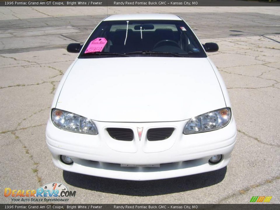 1996 Pontiac Grand Am GT Coupe Bright White / Pewter Photo #3