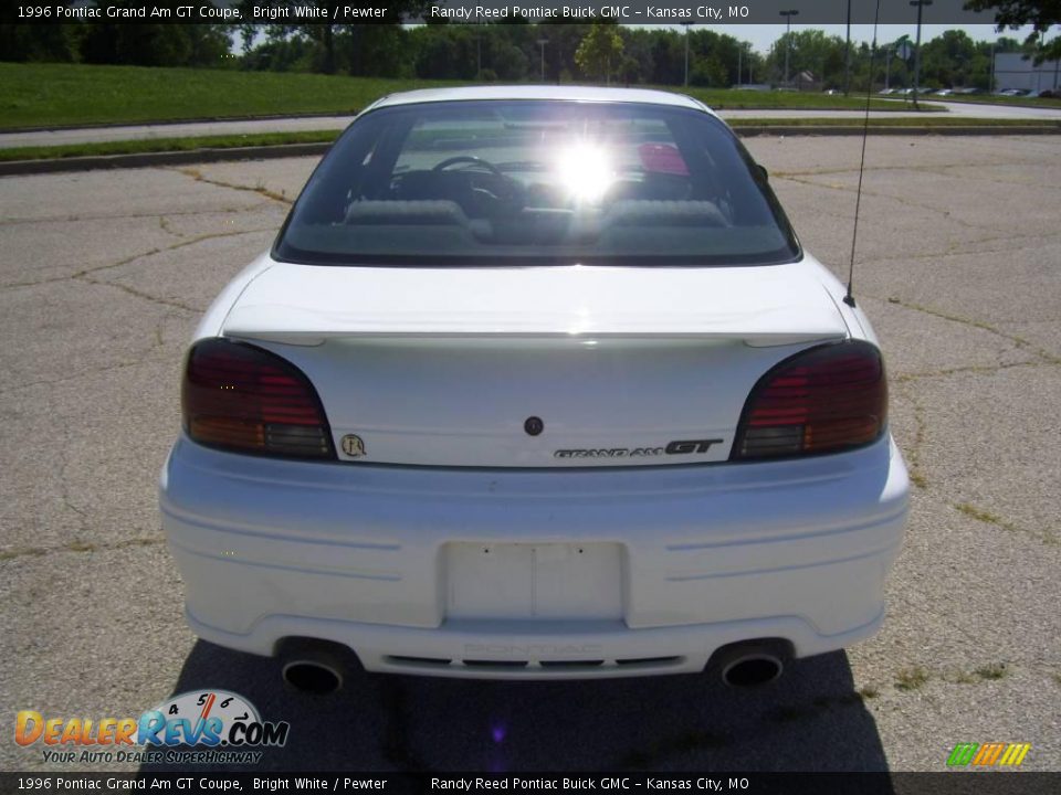 1996 Pontiac Grand Am GT Coupe Bright White / Pewter Photo #7