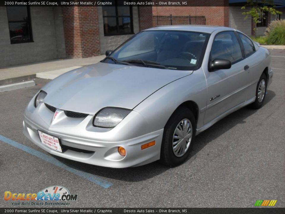 2000 Pontiac Sunfire SE Coupe Ultra Silver Metallic / Graphite Photo #2