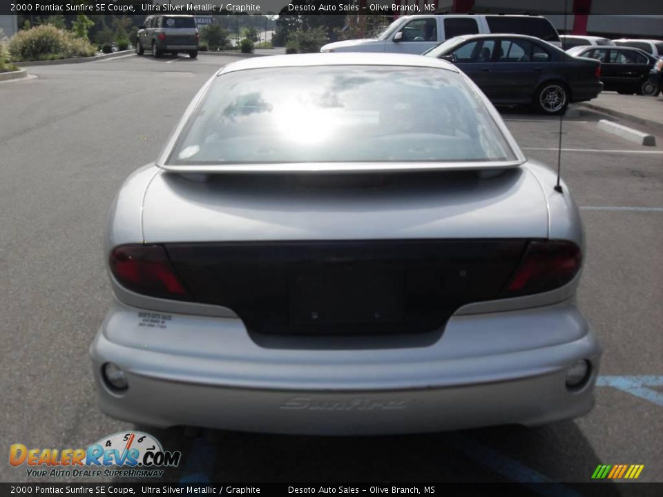 2000 Pontiac Sunfire SE Coupe Ultra Silver Metallic / Graphite Photo #4
