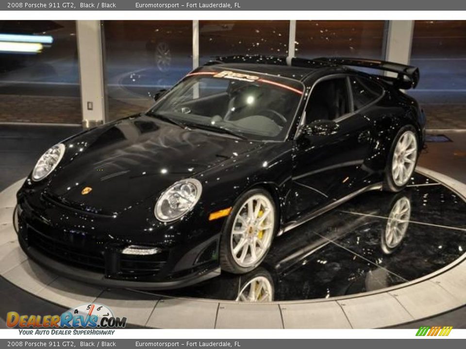 2008 Porsche 911 GT2 Black / Black Photo #3