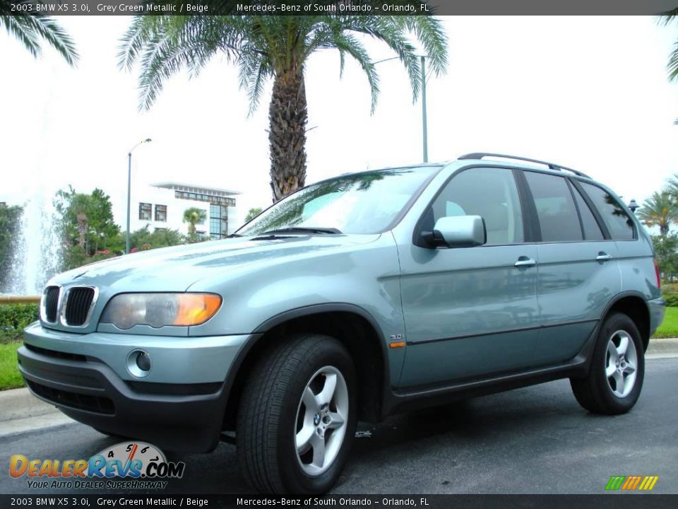 2003 BMW X5 3.0i Grey Green Metallic / Beige Photo #2