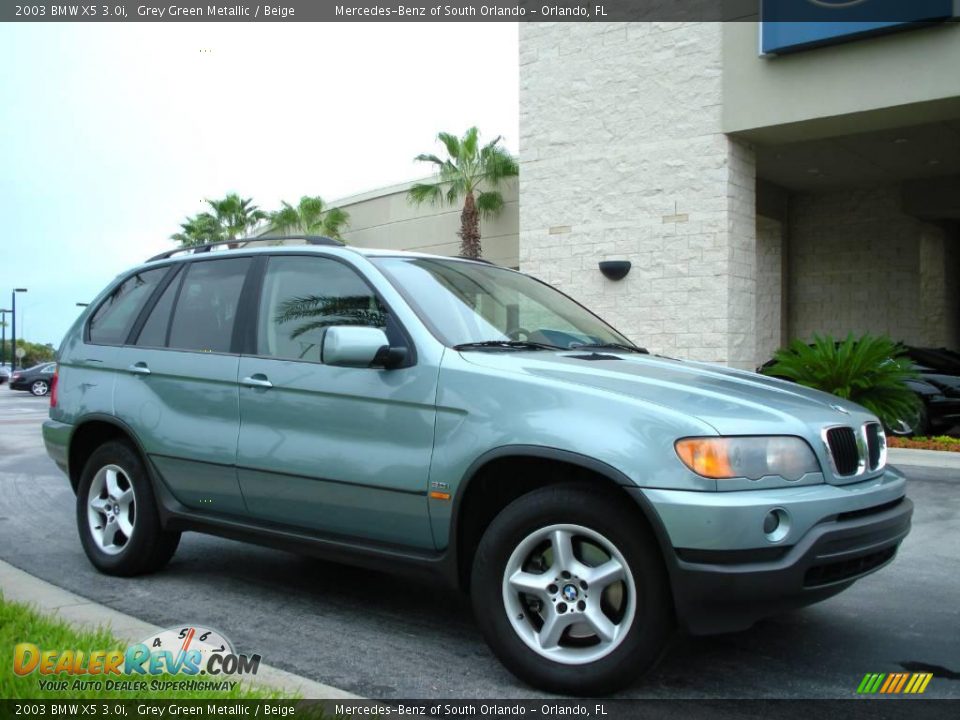 2003 BMW X5 3.0i Grey Green Metallic / Beige Photo #4