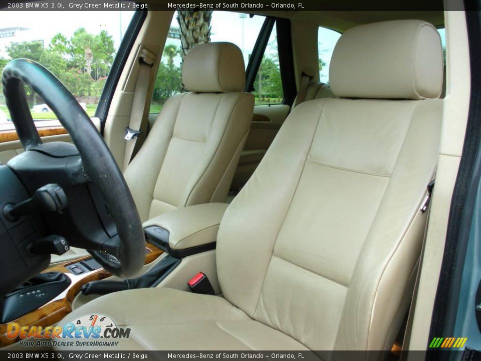 2003 BMW X5 3.0i Grey Green Metallic / Beige Photo #12
