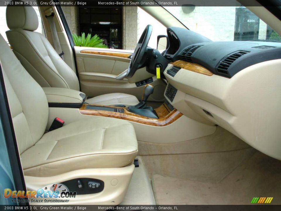 2003 BMW X5 3.0i Grey Green Metallic / Beige Photo #15