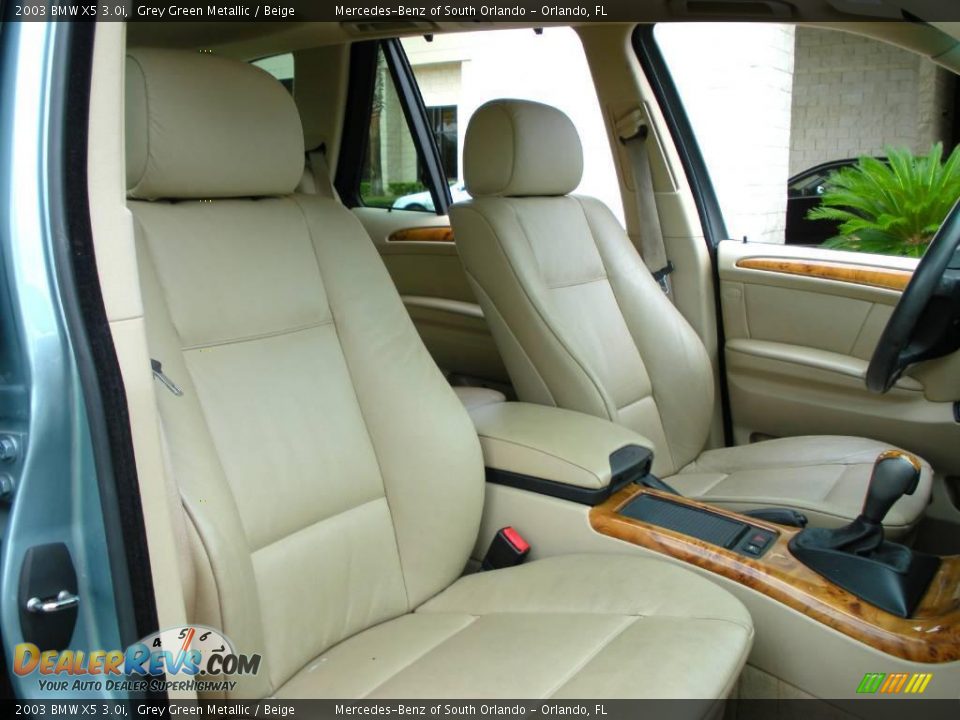 2003 BMW X5 3.0i Grey Green Metallic / Beige Photo #16