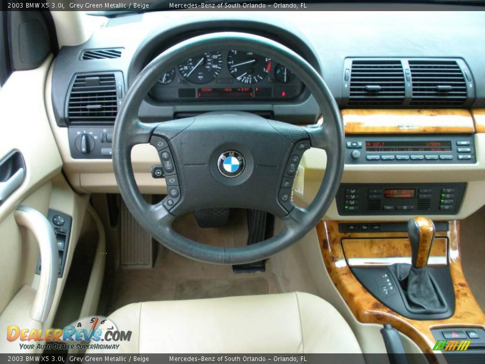 2003 BMW X5 3.0i Grey Green Metallic / Beige Photo #18