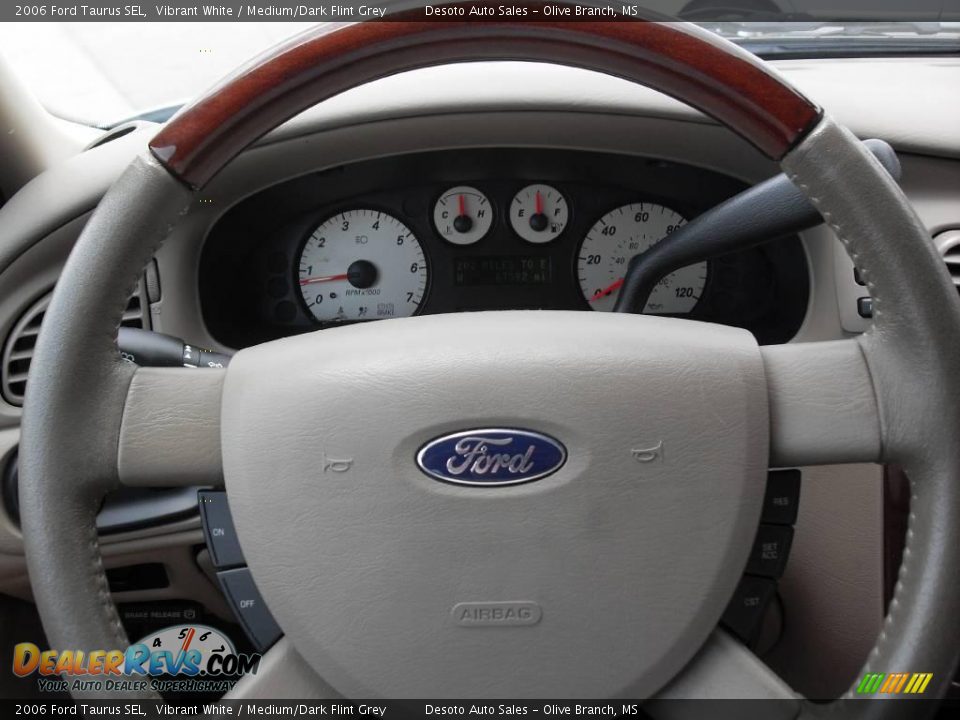 2006 Ford Taurus SEL Vibrant White / Medium/Dark Flint Grey Photo #10